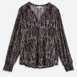 Elegant Black and White Women's Blouse